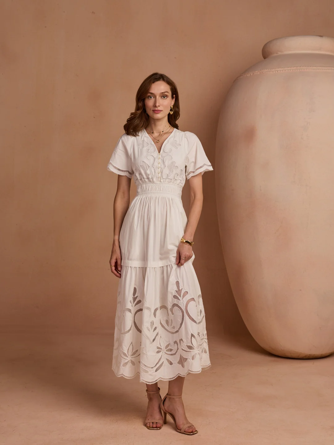 Ava Cutwork Dress - Image 19