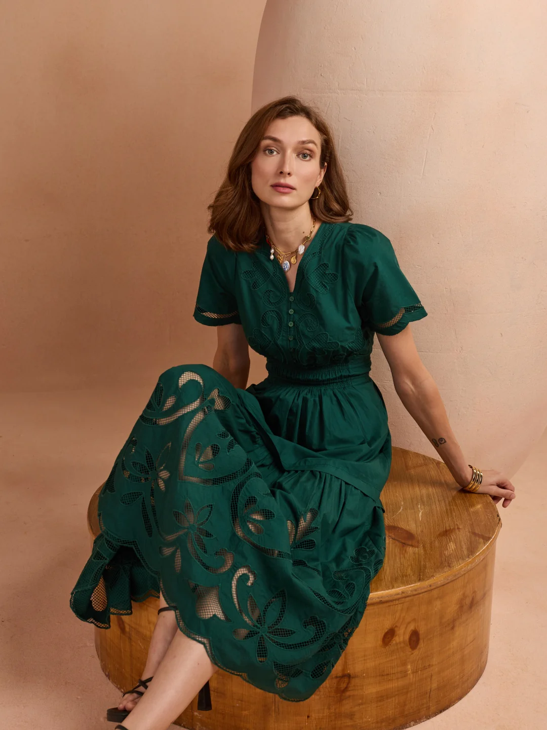 Ava Cutwork Dress - Image 6