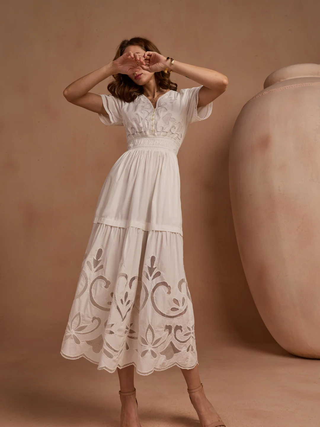 Ava Cutwork Dress - Image 21