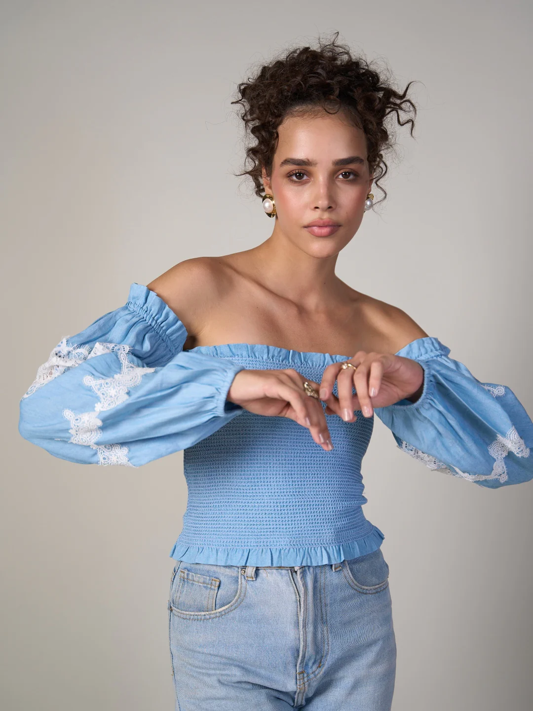 Lace Smocked Top - Image 25