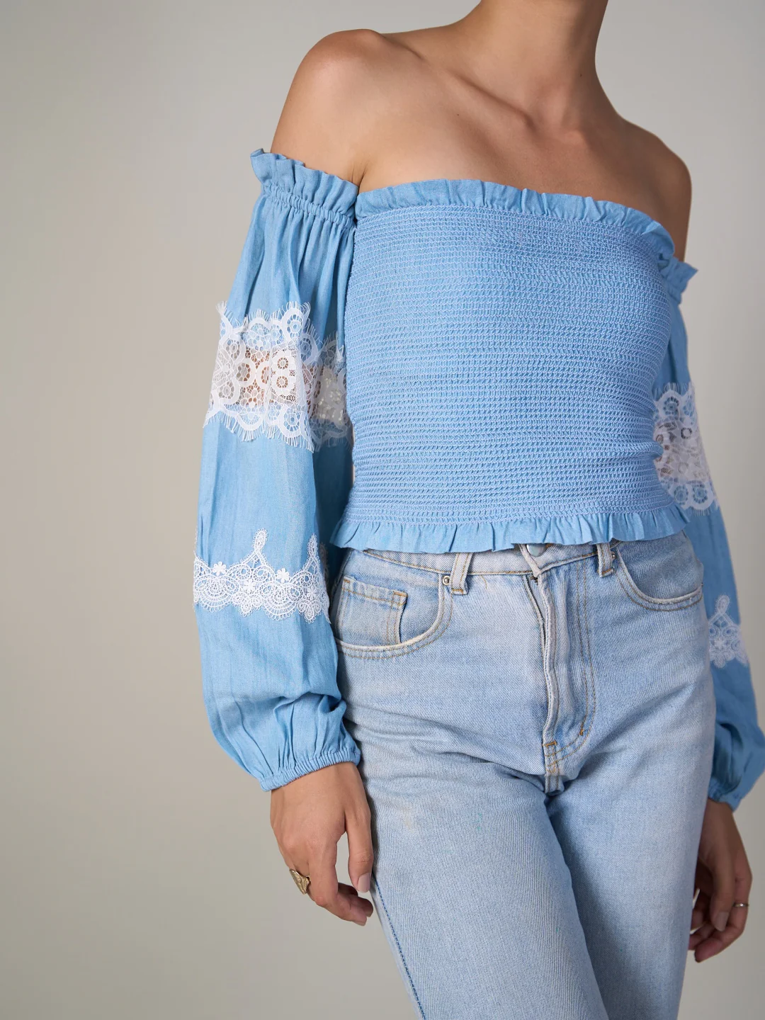 Lace Smocked Top - Image 27