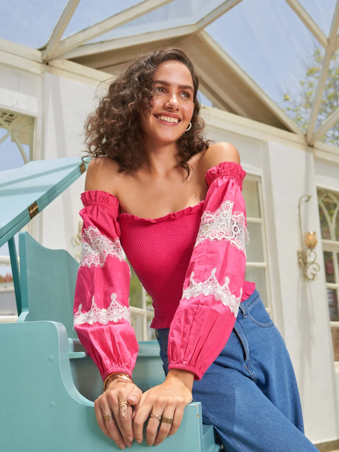 Lace Smocked Top - Image 12