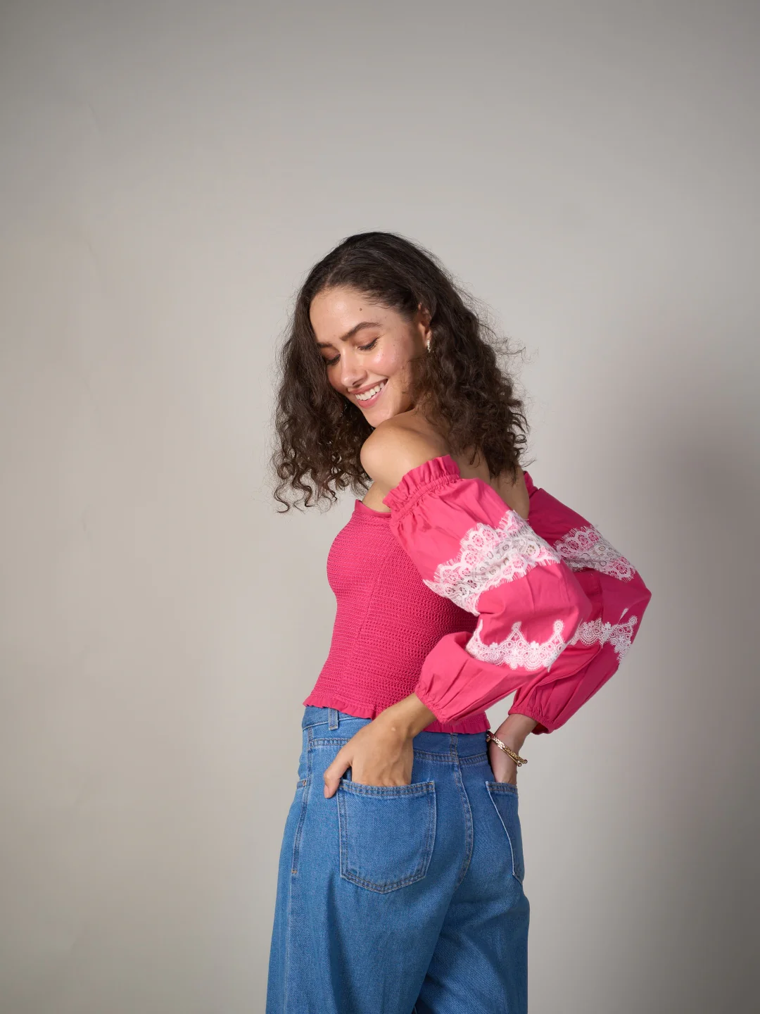 Lace Smocked Top - Image 3