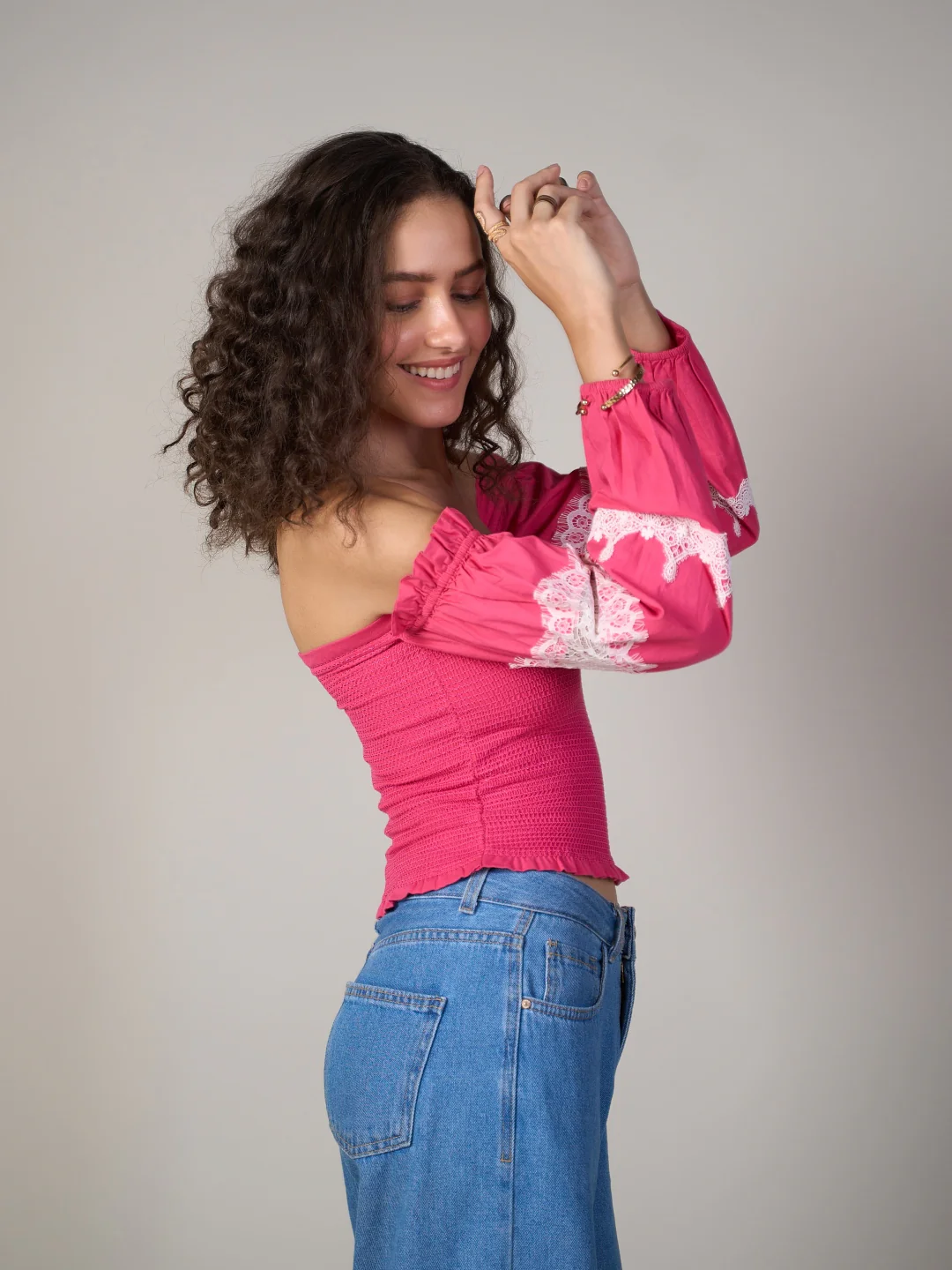 Lace Smocked Top - Image 5