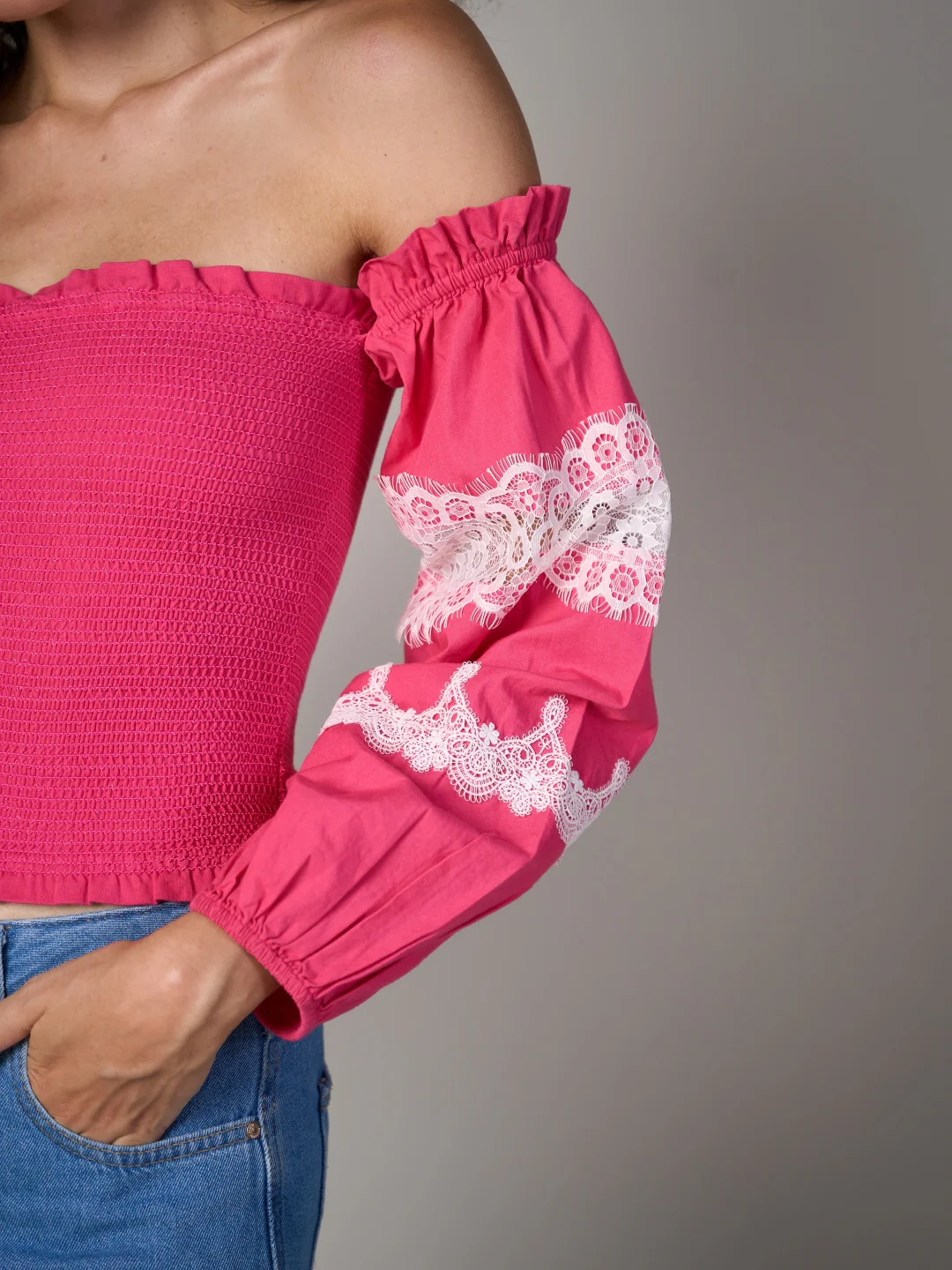 Lace Smocked Top - Image 8