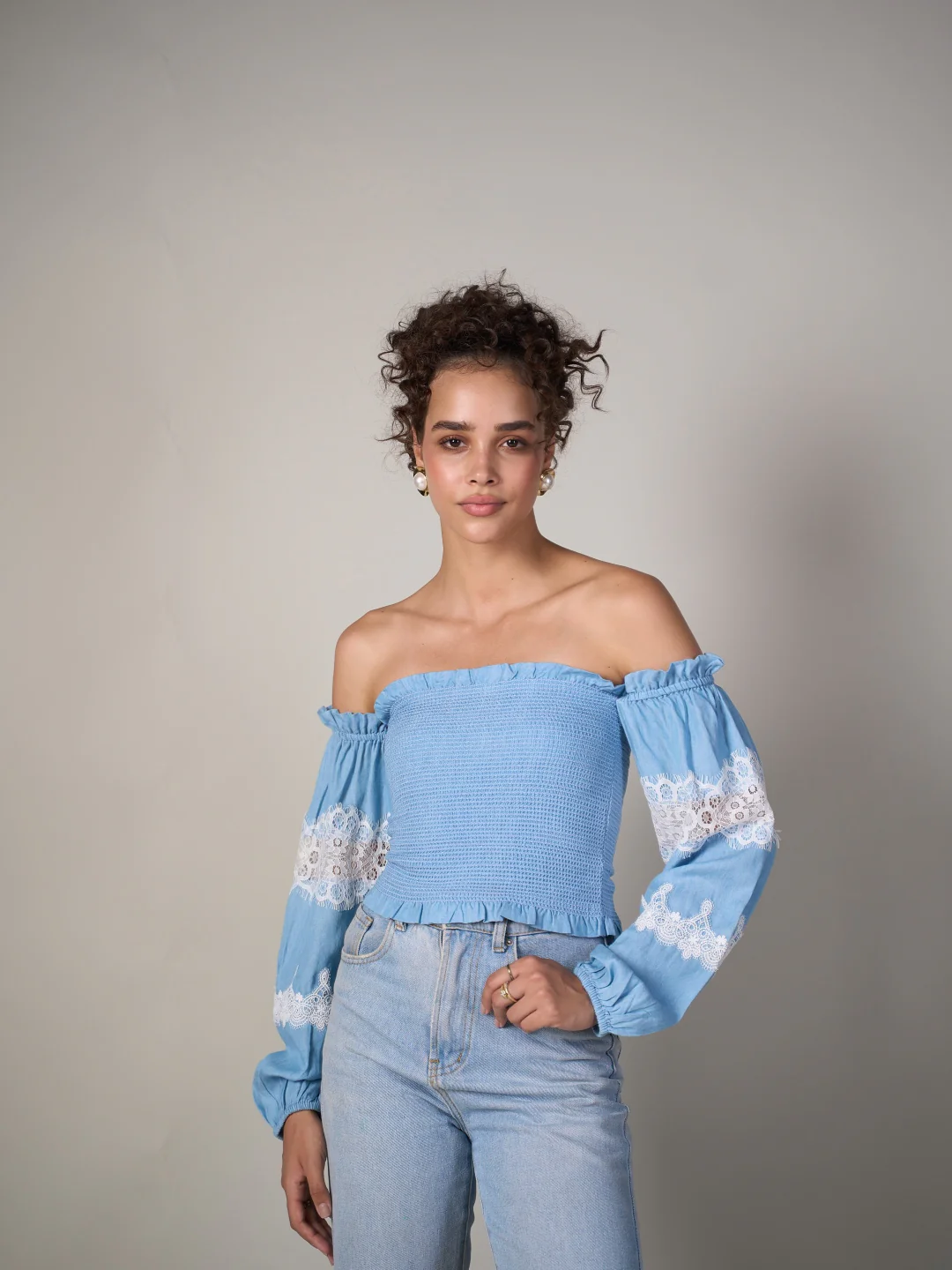 Lace Smocked Top - Image 17