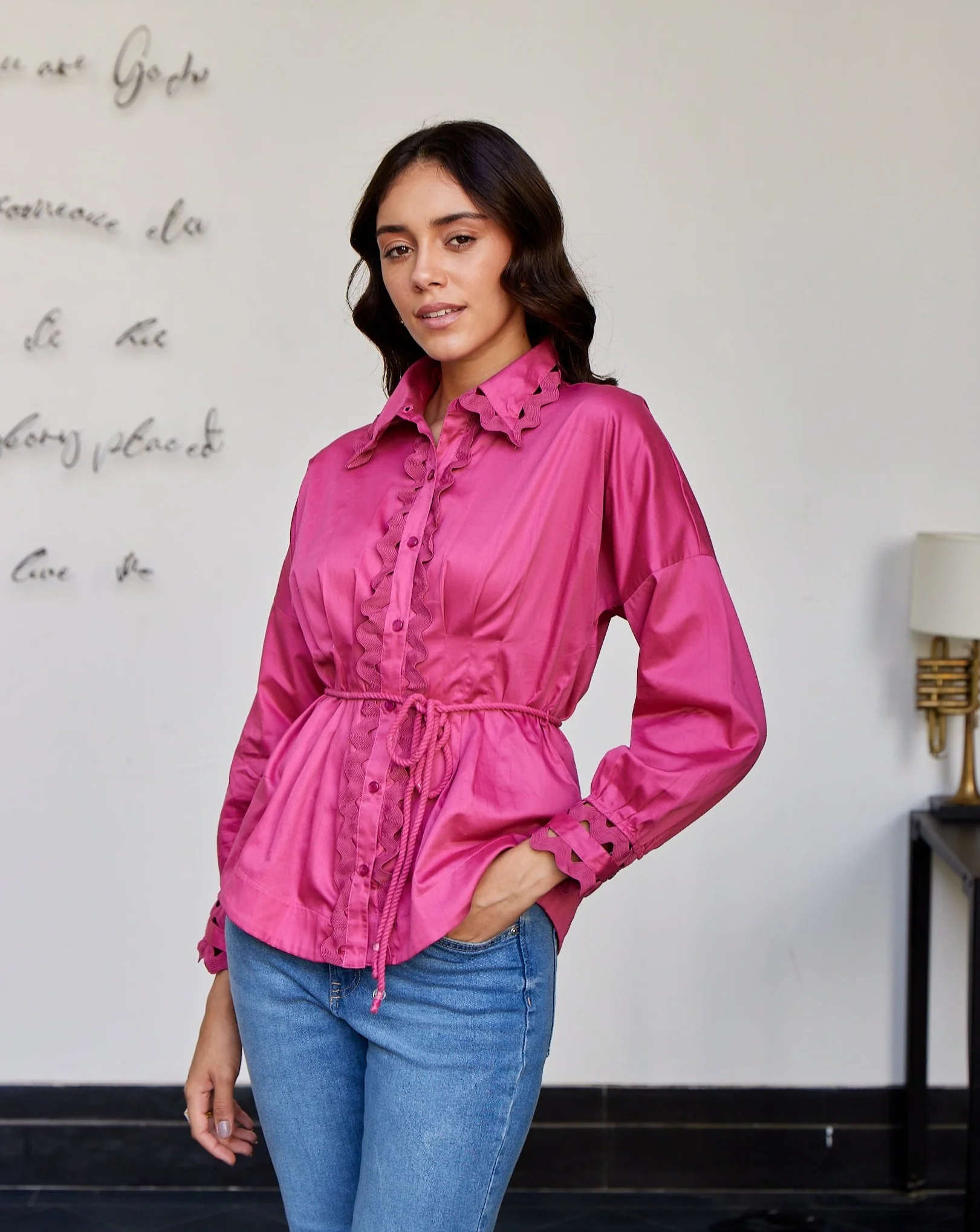 Cotton Satin Shirt - Image 22
