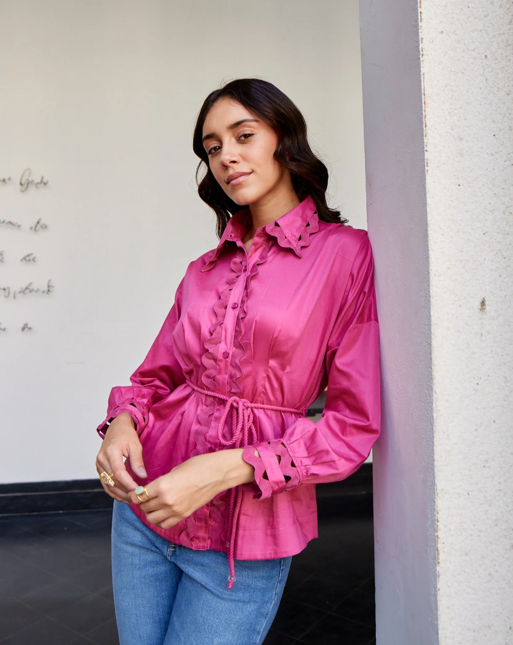 Cotton Satin Shirt - Image 17