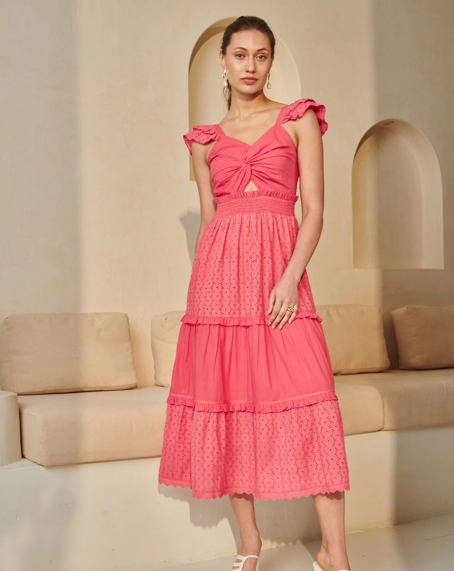 Elle Pink Maxi Dress - Image 6