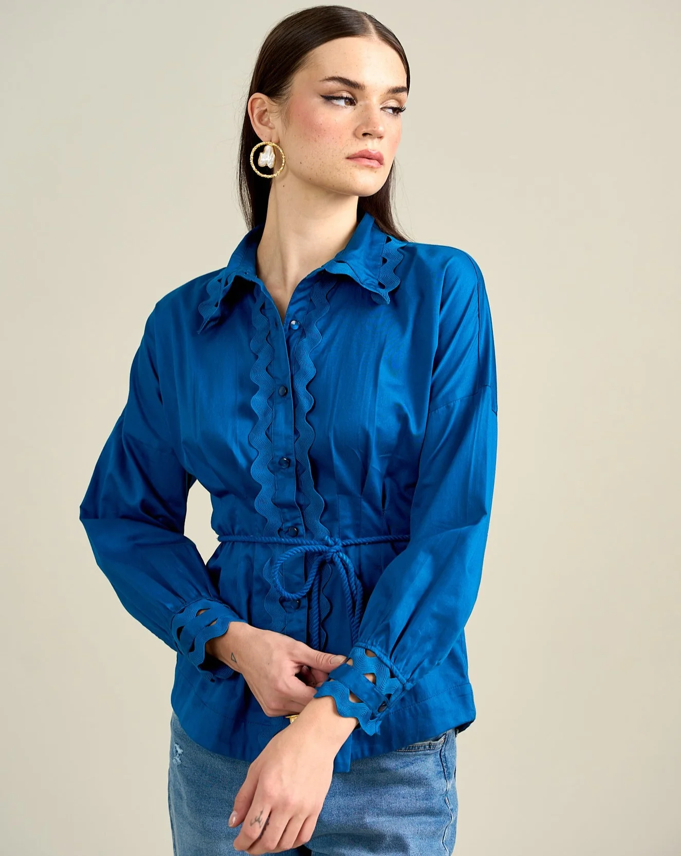 Cotton Satin Shirt - Image 5