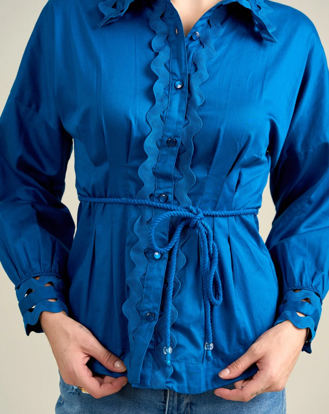 Cotton Satin Shirt - Image 3