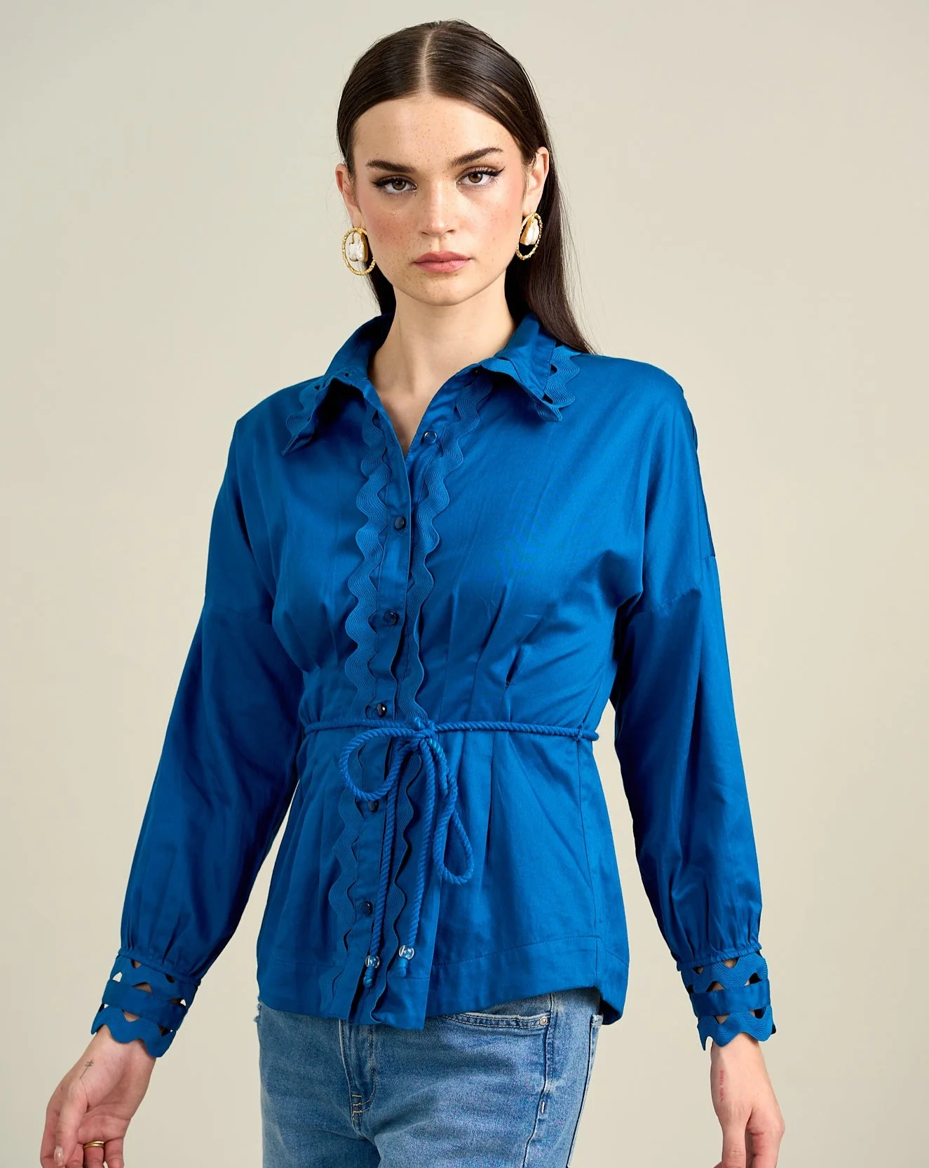 Cotton Satin Shirt - Image 7