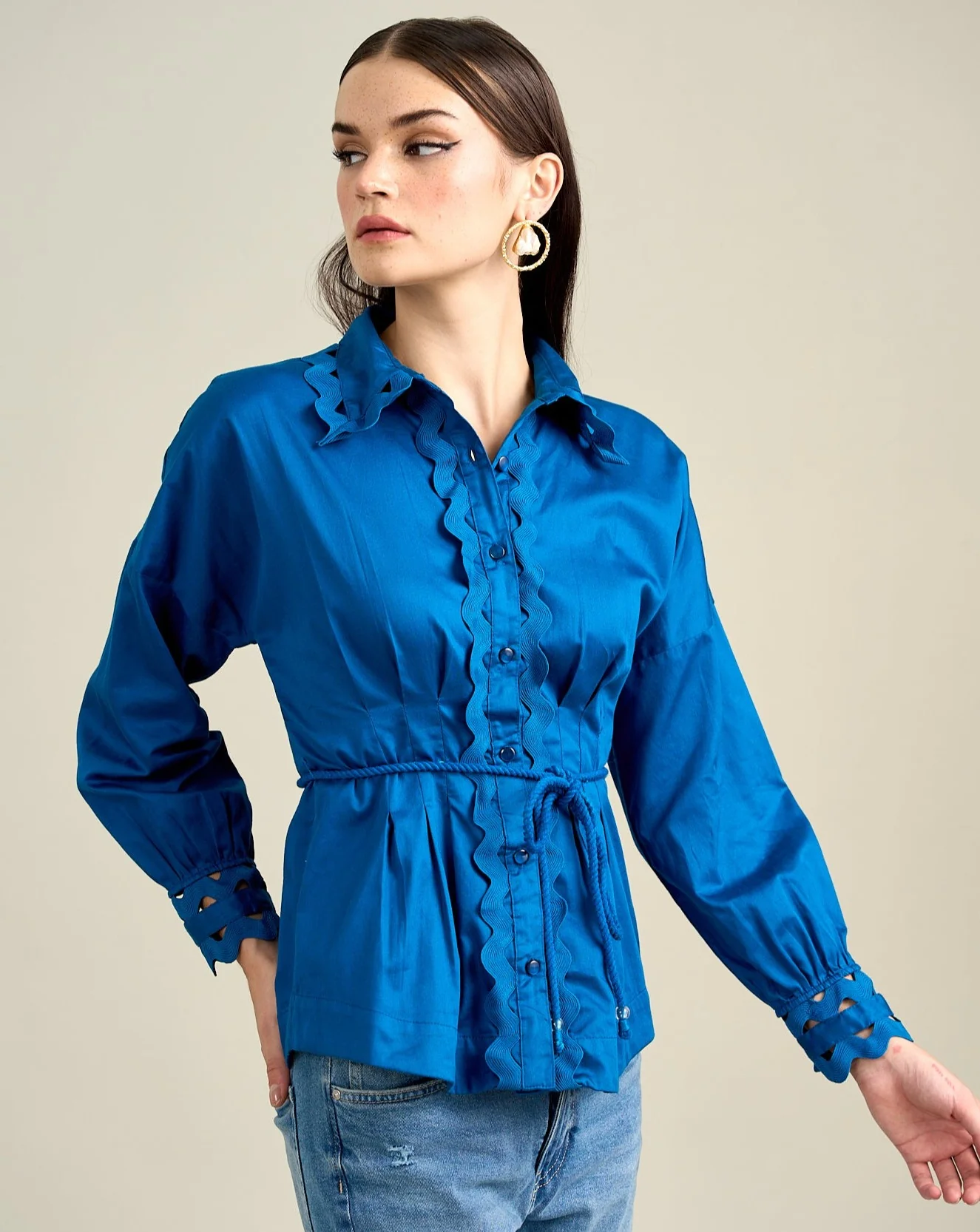 Cotton Satin Shirt - Image 8