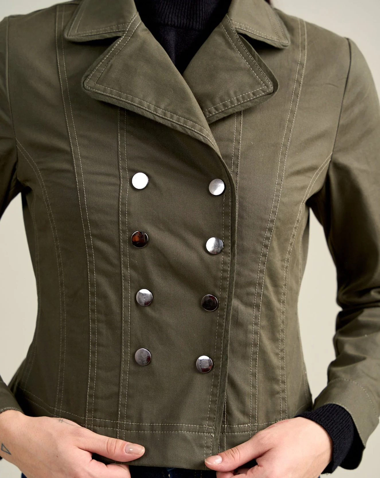 Harper Olive Jacket - Image 3
