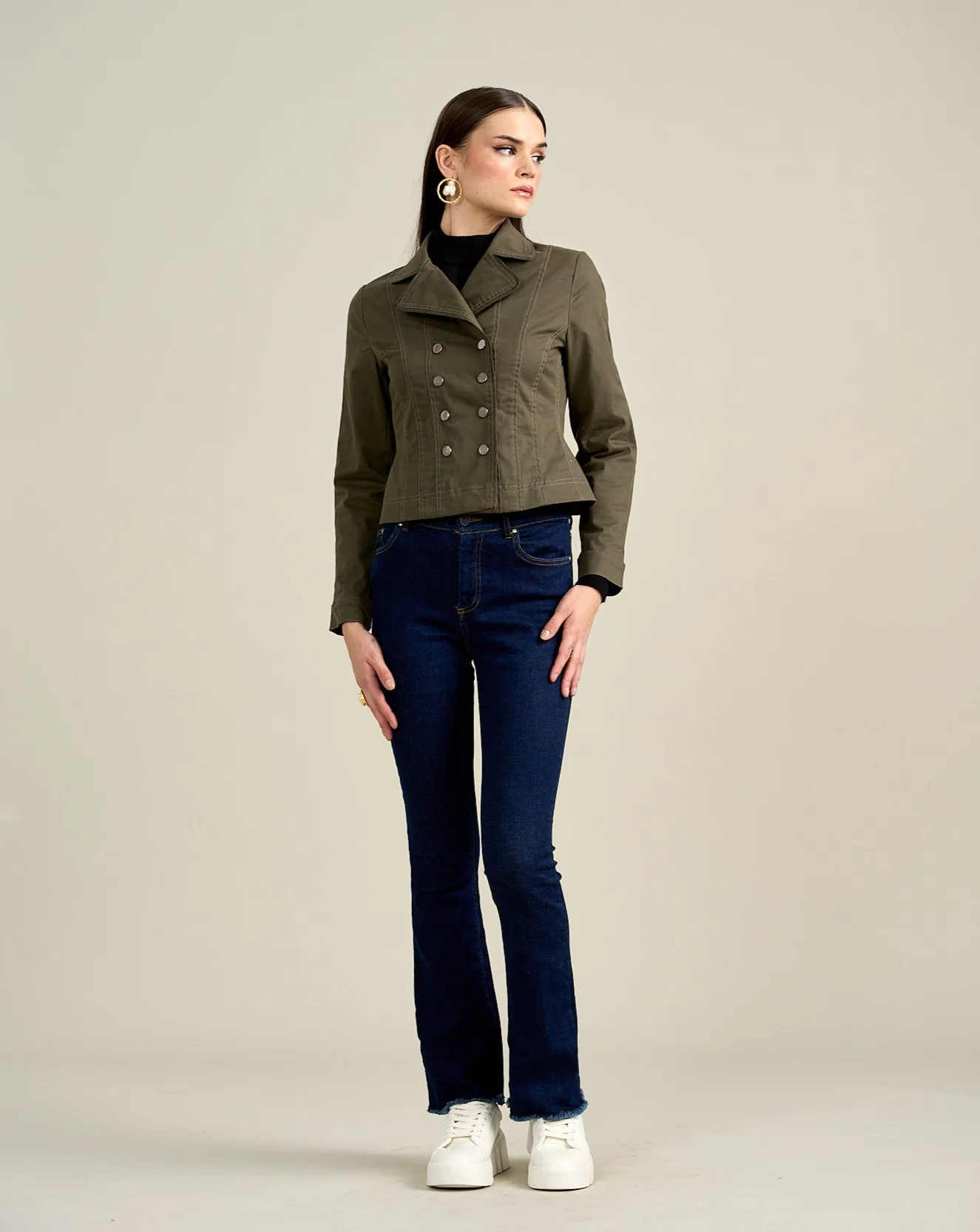 Harper Olive Jacket - Image 4