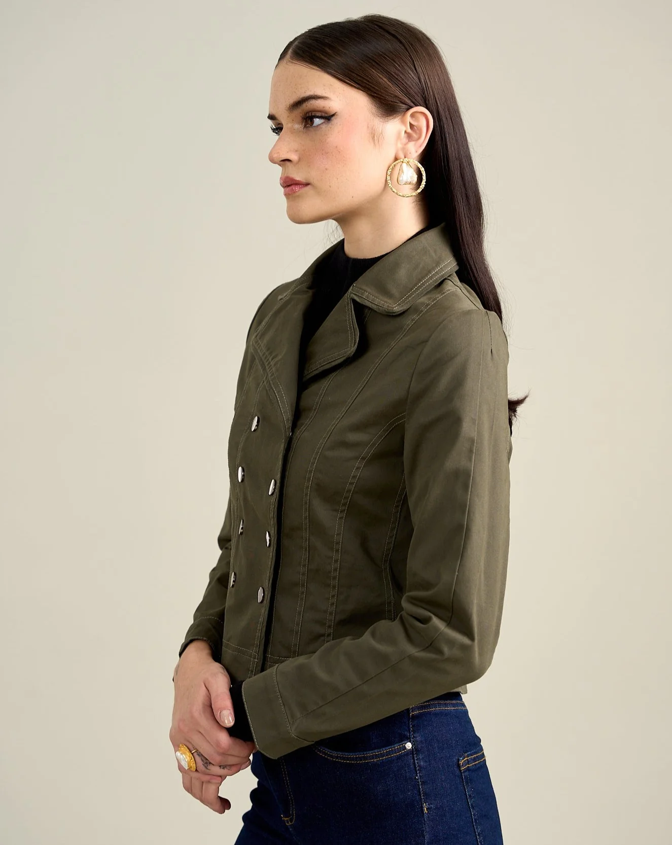 Harper Olive Jacket - Image 6