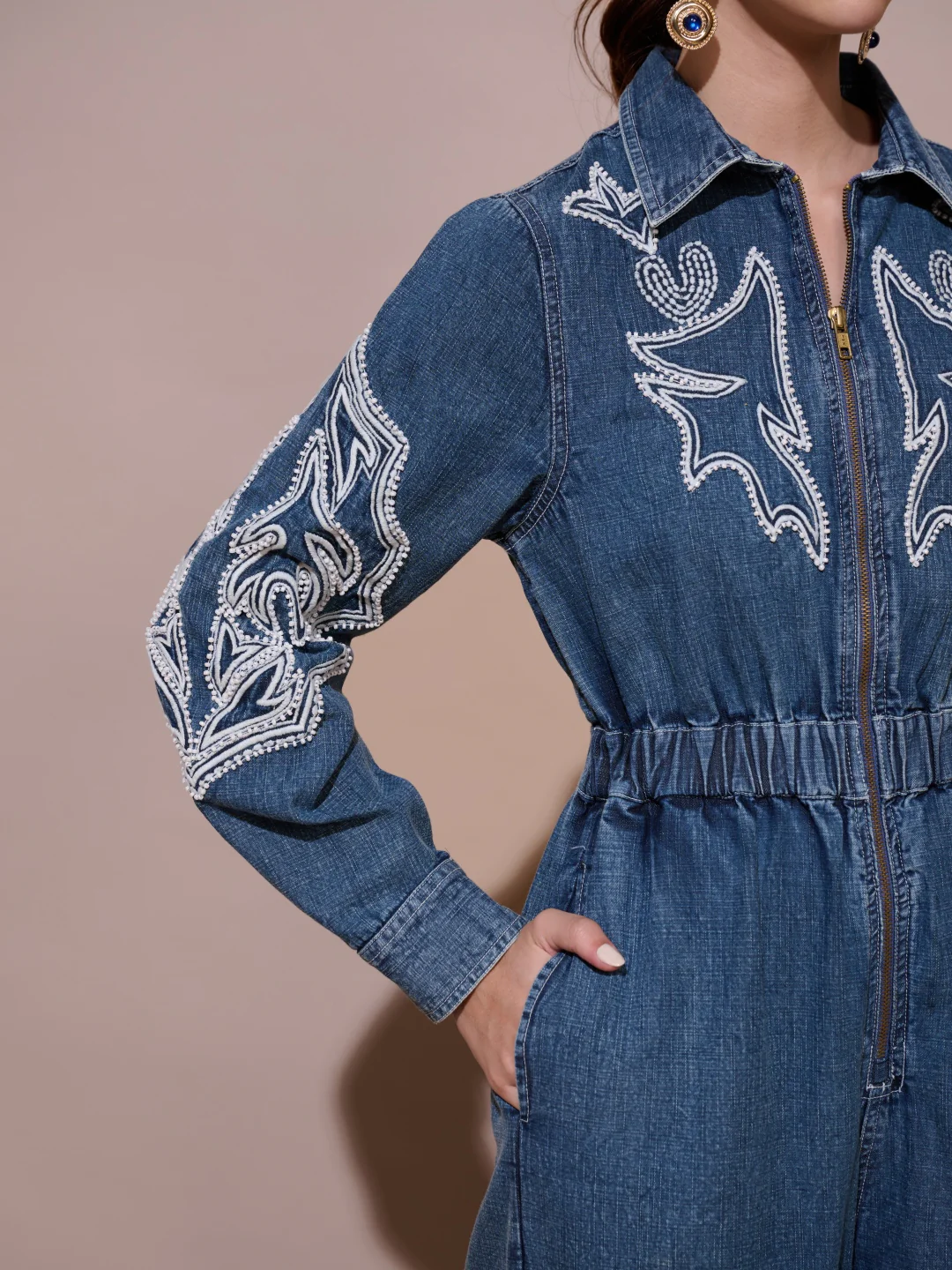 Lisa Denim Jumpsuit - Image 8
