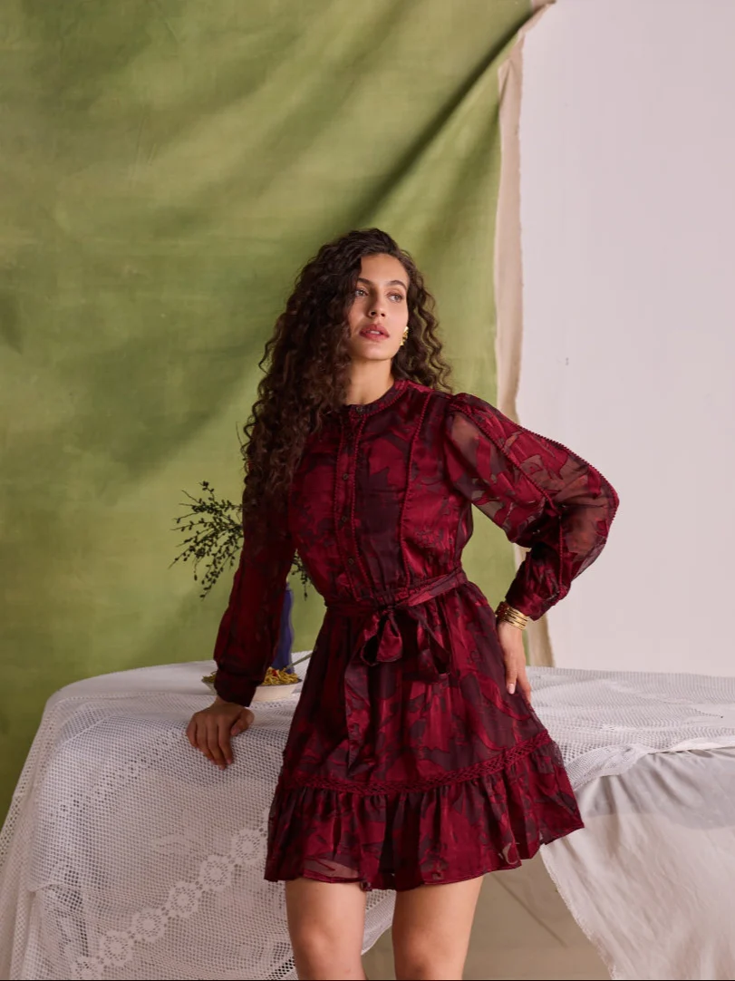 Millie Jacquard Dress - Image 6