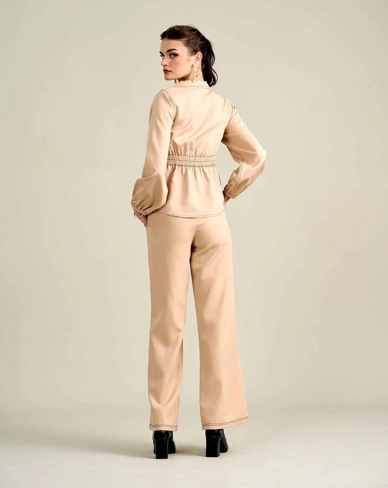 Royal Beige Jacket Top - Image 7