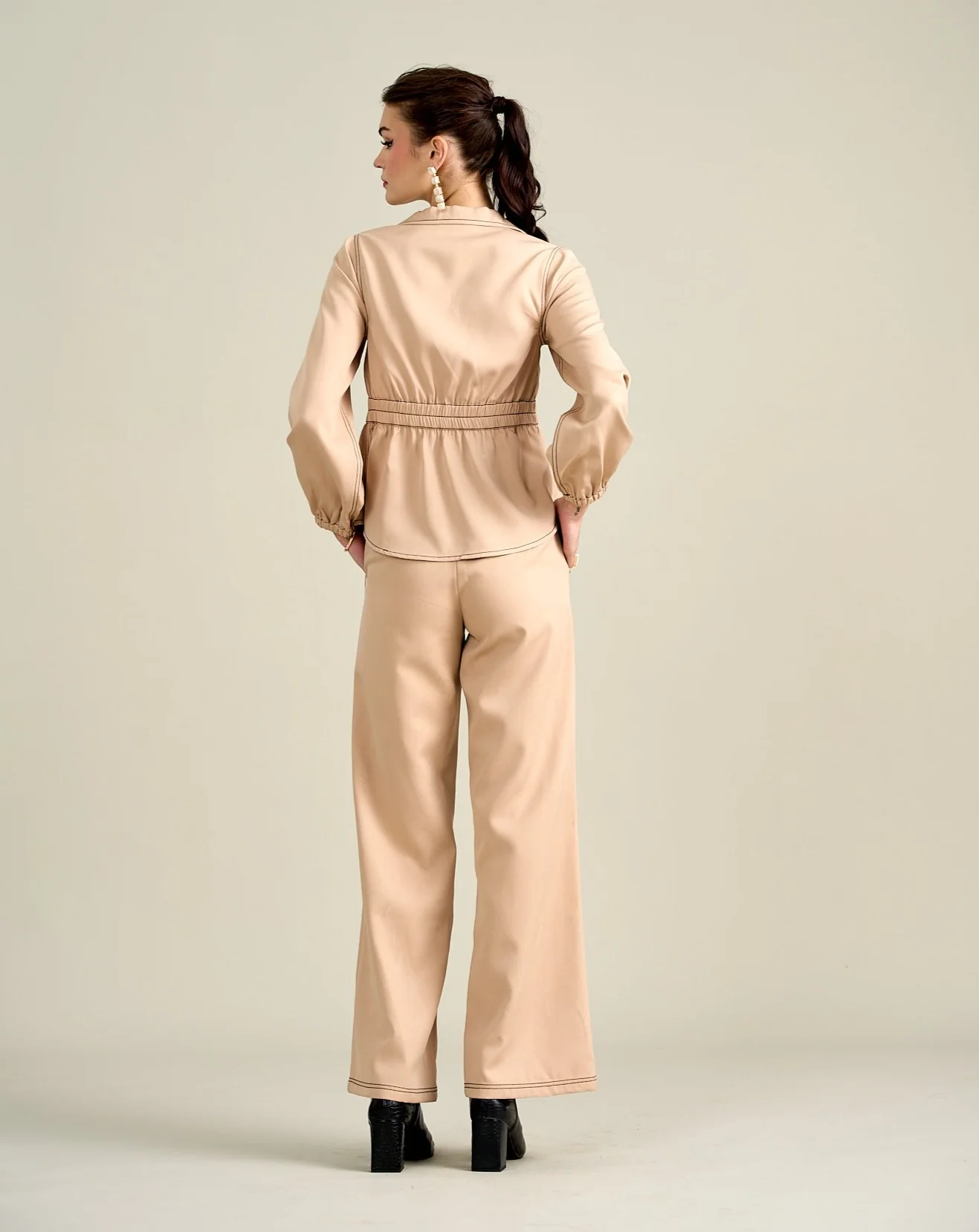 Royal Beige Jacket Top - Image 8