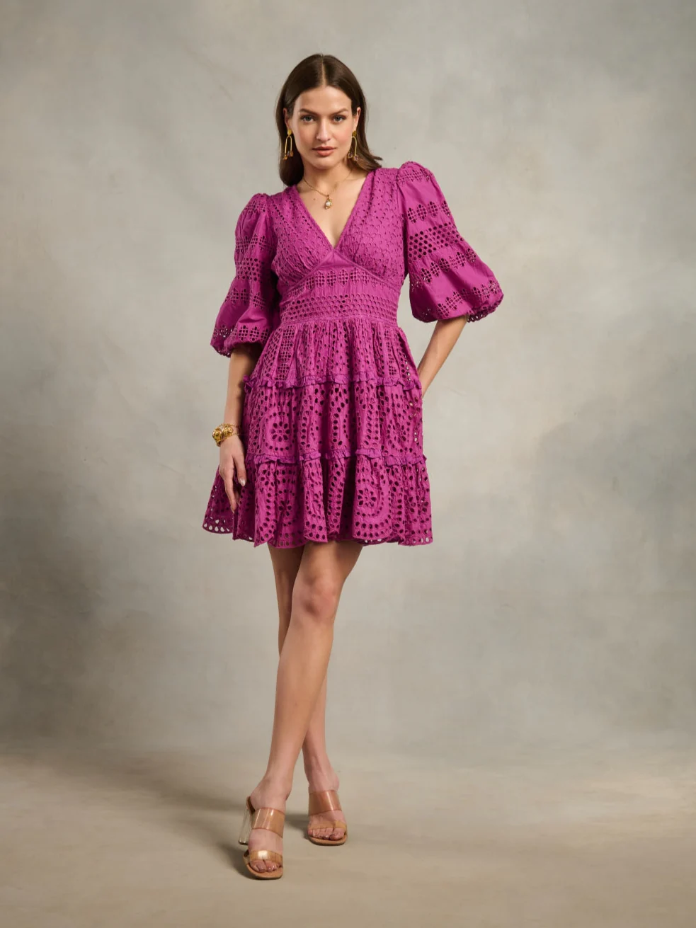 Serena Schiffli Dress - Image 14