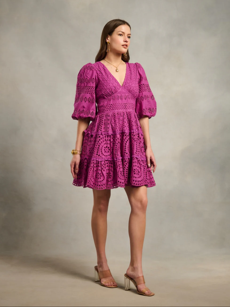 Serena Schiffli Dress - Image 15