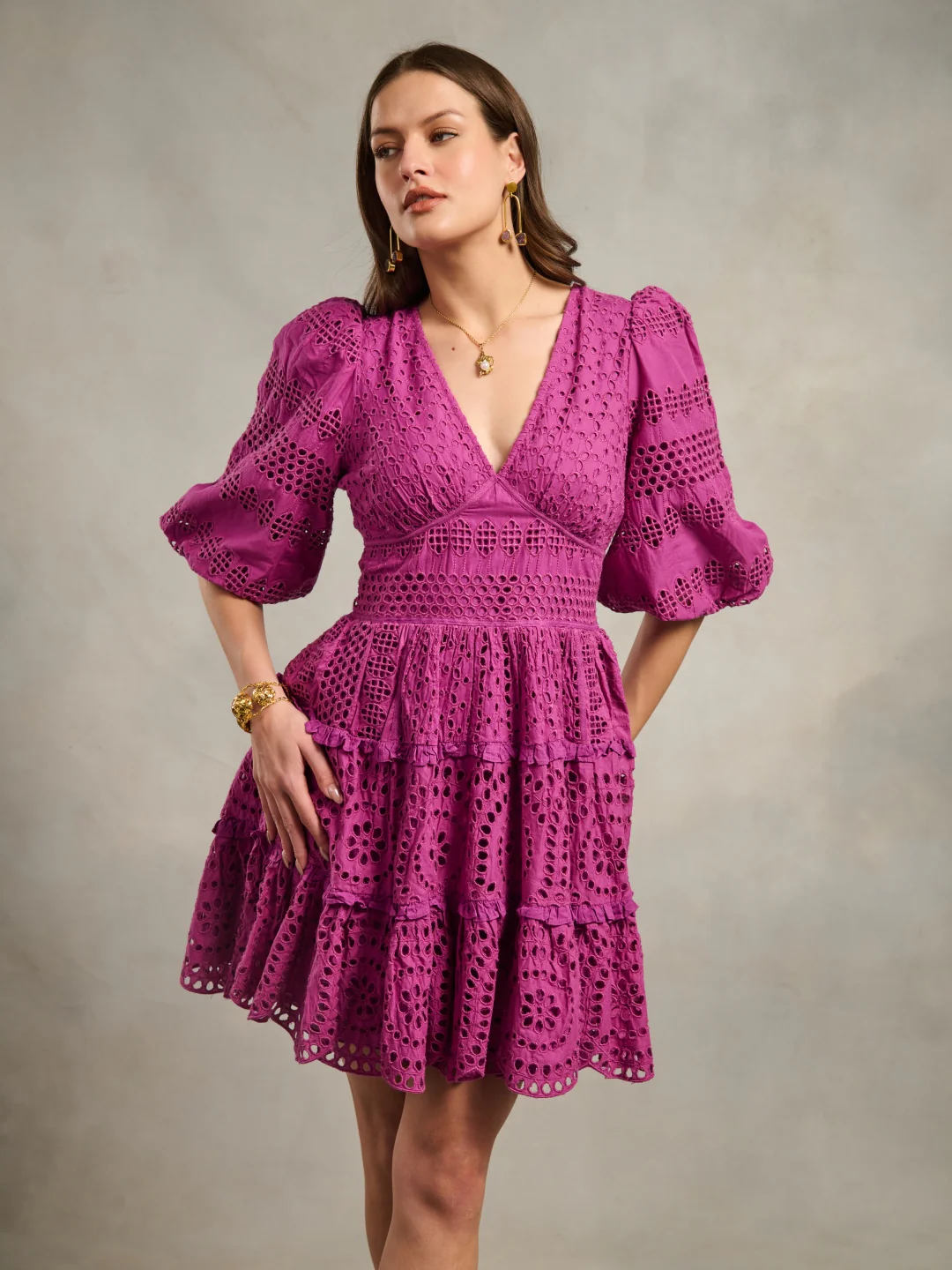 Serena Schiffli Dress - Image 18